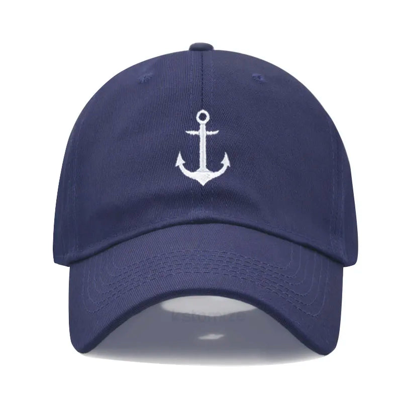 Anchor Embroidered Baseball Cap for Women Men Fashion Adjustable Soft Washed Cotton Dad Hat Unisex Classic Golf Caps