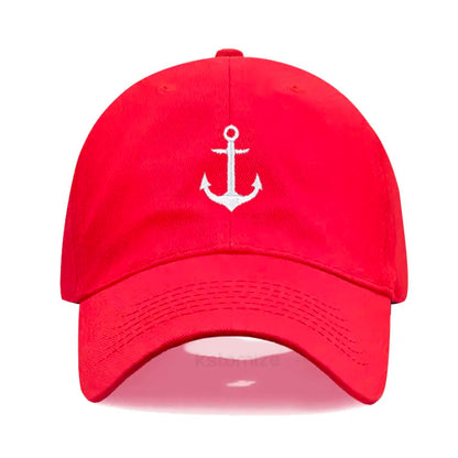 Anchor Embroidered Baseball Cap for Women Men Fashion Adjustable Soft Washed Cotton Dad Hat Unisex Classic Golf Caps
