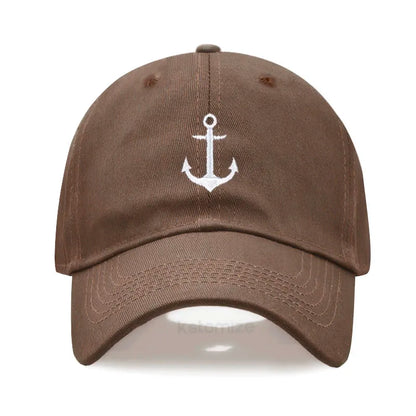 Anchor Embroidered Baseball Cap for Women Men Fashion Adjustable Soft Washed Cotton Dad Hat Unisex Classic Golf Caps
