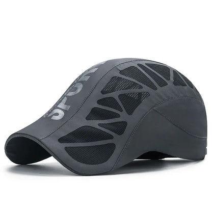Summer New Sport Alphabet Forward Hat Men's Breathable Mesh Shade Quick Dry Hat Outdoor Sunscreen Cap