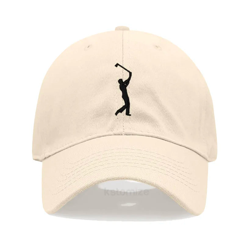 Play Golf Embroidery Baseball Cap For Men Women Washed Cotton Dad Hat Adjustable Unisex Casual Sports Caps