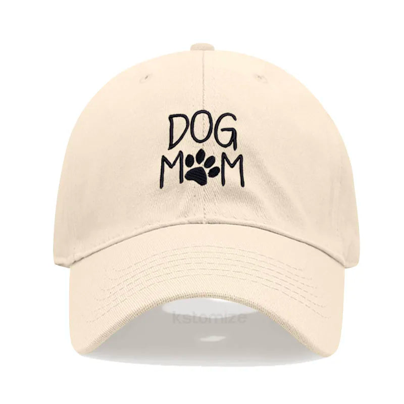 Dog Mom Embroidered Baseball Cap for Women Men Fashion Adjustable Soft Cotton Dad Hat Unisex Classic Golf Caps