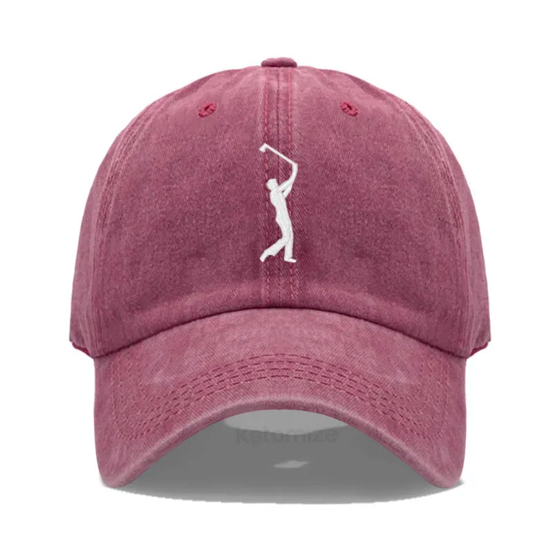 Play Golf Embroidery Baseball Cap For Men Women Washed Cotton Dad Hat Adjustable Unisex Casual Sports Caps