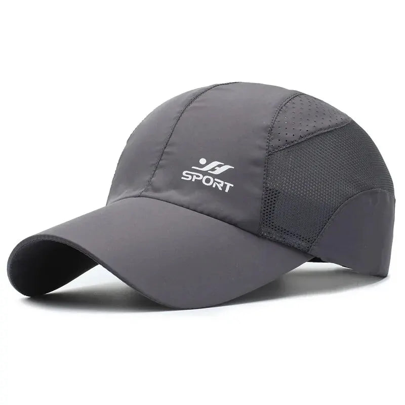 Spring Summer New Sports Hats Men's Sun Hats Outdoor Quick Drying Fabric Baseball Net Caps Sunscreen Breathable Caps