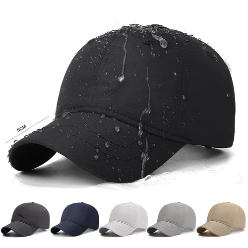 New Plain Baseball Cap, Korean Style, Waterproof, Duckbill Hat for Men and Women, Outdoor Travel, Hiking, Casual Sun Hat