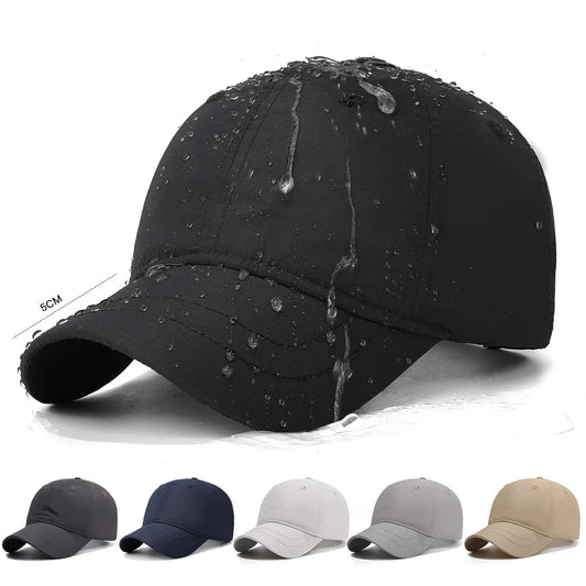 New Plain Baseball Cap, Korean Style, Waterproof, Duckbill Hat for Men and Women, Outdoor Travel, Hiking, Casual Sun Hat