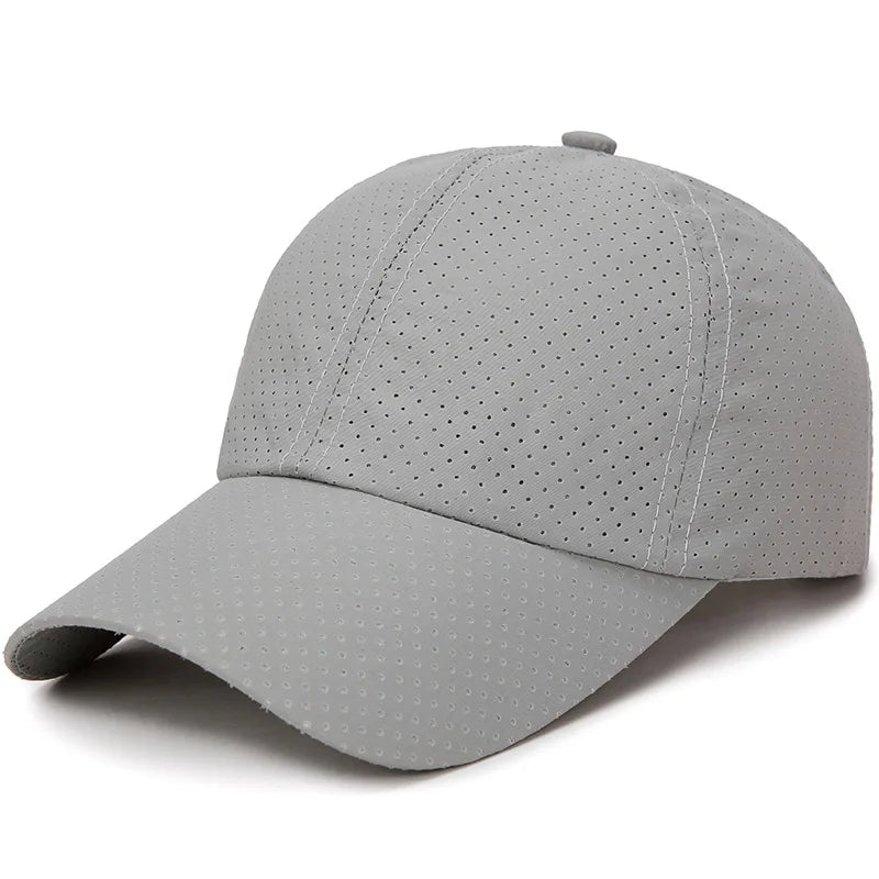 Summer Women Men Mesh Baseball Cap Snapback Sunhat Outdoor Breathable Golf Fishing Hats Quick Dry Waterproof Sport Sunscreen Hat