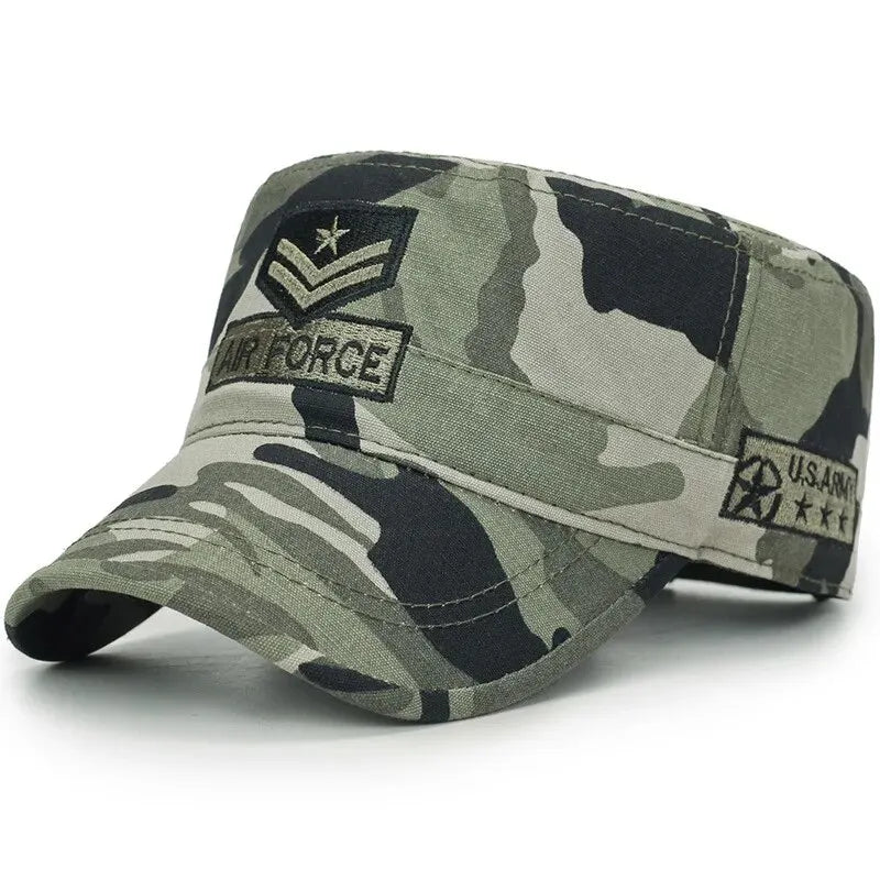Four Seasons Hat Mens Korea Spring And Autumn Baseball Cap Cotton Outdoor Sun Protection Cap Camouflage Embroidery Cap