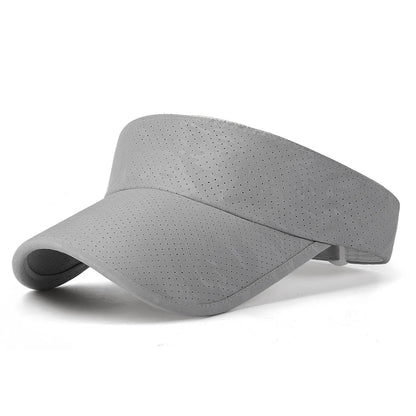Summer new style plain extended brim sun protection open-top hat, outdoor sports perforated sun-shading baseball cap, quick-dry
