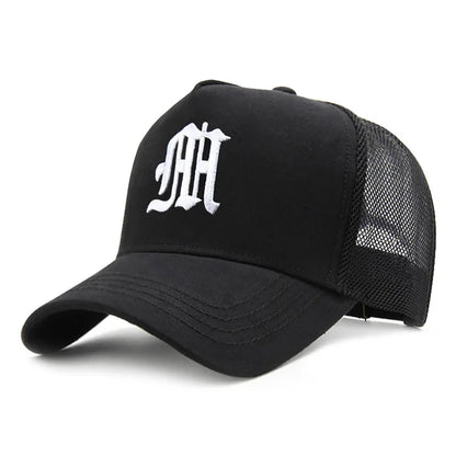 New Hat Men's Summer Thin High Top Baseball Cap Tide Big Head Fence Mesh Breathable Cap Sunscreen Sun Hat