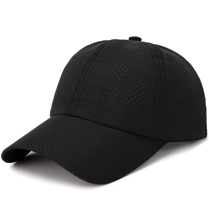 Summer Women Men Mesh Baseball Cap Snapback Sunhat Outdoor Breathable Golf Fishing Hats Quick Dry Waterproof Sport Sunscreen Hat