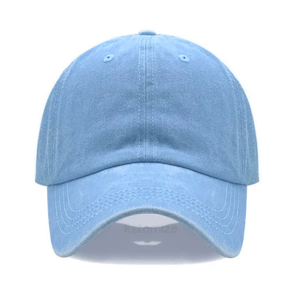 Solid Color Baseball Cap Women's Plain Sport Golf Cap for Man Washed Cotton Dad Hat Sun Hats