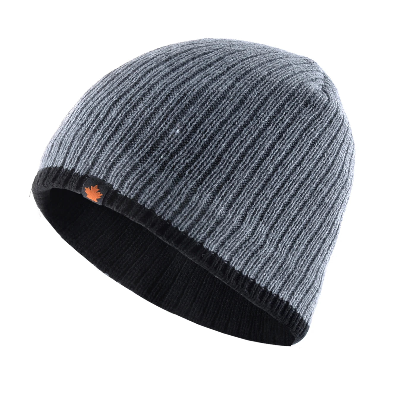 Men's Skullies Beanies Knitted Wool Hats Men Winter Thick Beanie Hat Double Layer Solid Color Fleece-lined Warm Bonnet Cap
