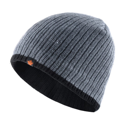 Men's Skullies Beanies Knitted Wool Hats Men Winter Thick Beanie Hat Double Layer Solid Color Fleece-lined Warm Bonnet Cap