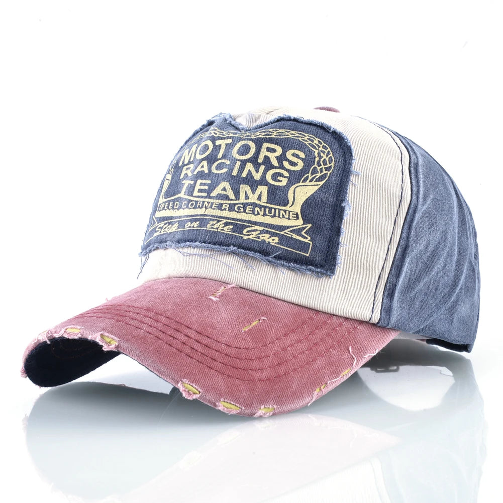 Vintage Washed Denim Baseball Cap For Men And Women Snapback Trucker Hat With Letter Patch Spring Autumn Unisex Hip Hop Cap