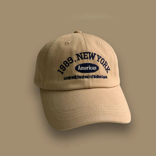 Korean Retro Baseball Hat Women's Autumn Winter Versatile Ins Street Letter Embroidered Caps Summer Couple Men Official Website