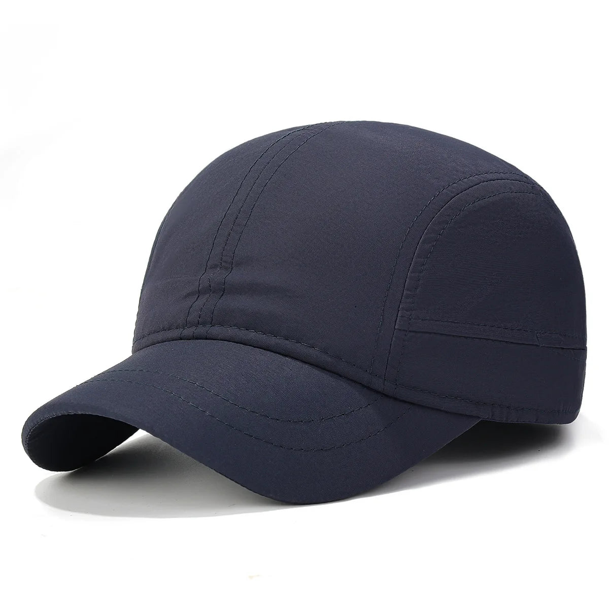 Full-seal flat-panel baseball cap with short brim, quick-dry, waterproof, open breathable sun hat, outdoor sports duckbill cap