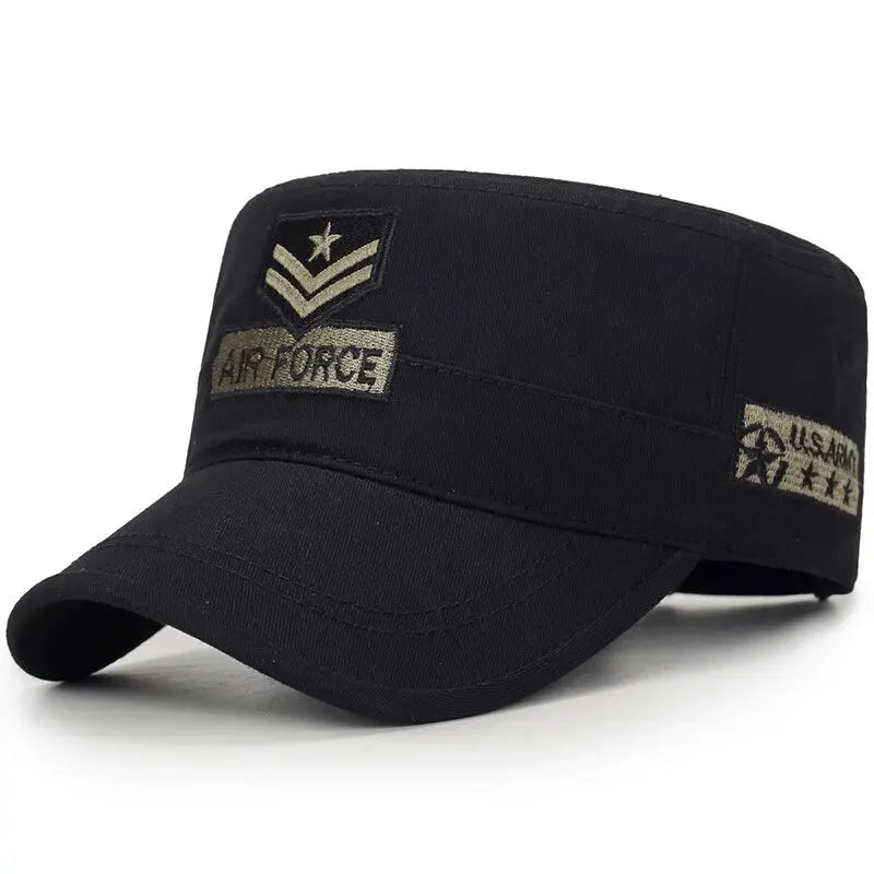 Four Seasons Hat Men's Korean Spring And Autumn Baseball Cap Cotton Outdoor Flat Military Cap Camouflage Embroidery Cap