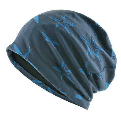 Unisex Beanies Hat Double Color Star Jacquard Bonnet Cap Women Stretchy Hat Hip Hop Hats Men Winter Warm Fleece-lined Headwear