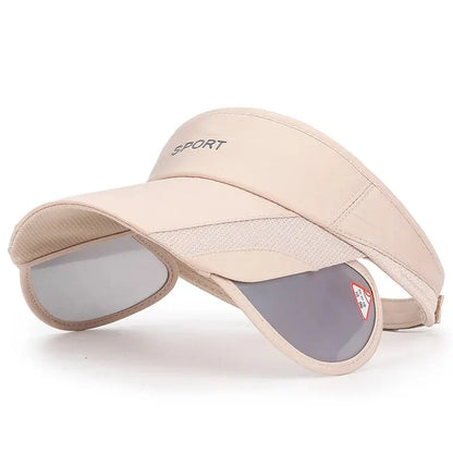 New Summer Outdoor Sport Casual Sports Empty Cap Men's Fishing Widened Pull-Out Brim Sunshade Sun Protection Hat Women