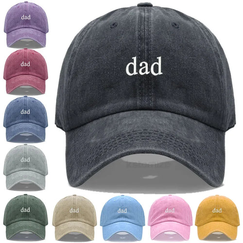 New dad mom Embroidery Soft Cotton Baseball Cap Fashion Women Men Hat Sport Visors Snapback Cap Sun Hat Breathable Outdoor Caps
