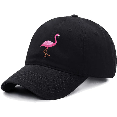 Animal Embroidery Flamingo Baseball Caps for Men Women Retro Soft Washed Cotton Dad Hat Snapback Cap Wholesale Dropshipping