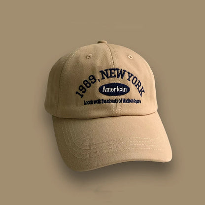 Korean Retro Baseball Hat Women's Autumn Winter Versatile Ins Street Letter Embroidered Caps Summer Couple Men