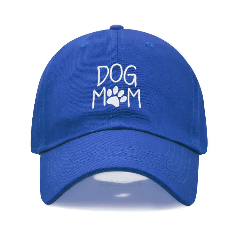 Dog Mom Embroidered Baseball Cap for Women Men Fashion Adjustable Soft Cotton Dad Hat Unisex Classic Golf Caps