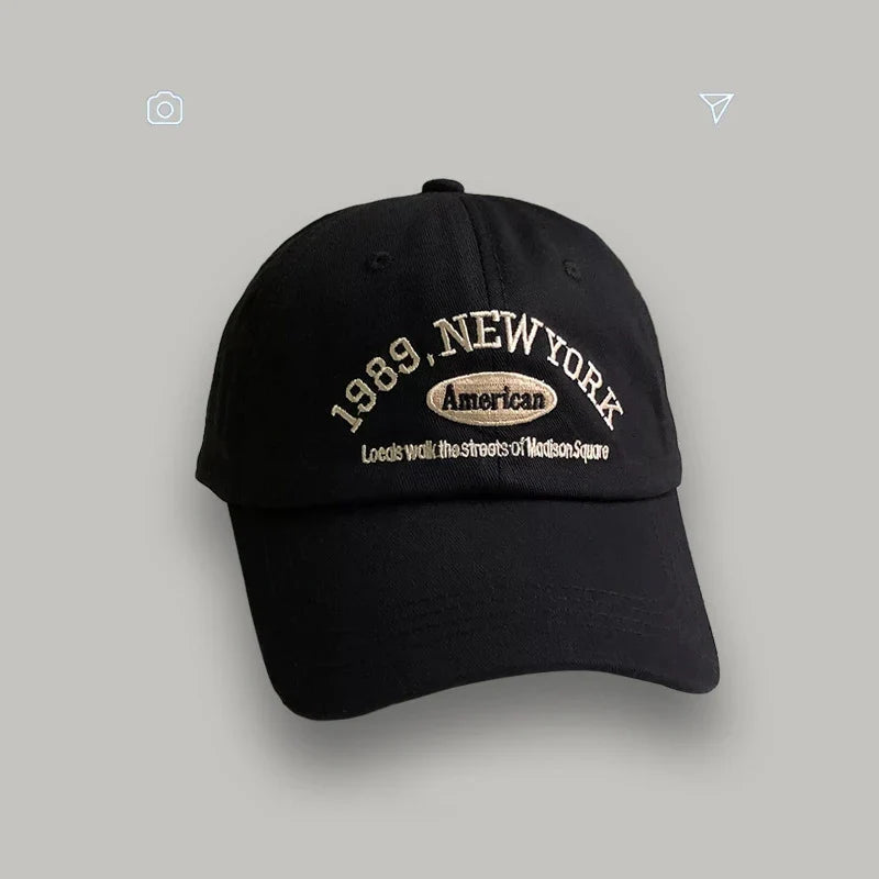 Korean Retro Baseball Hat Women's Autumn Winter Versatile Ins Street Letter Embroidered Caps Summer Couple Men Official Website