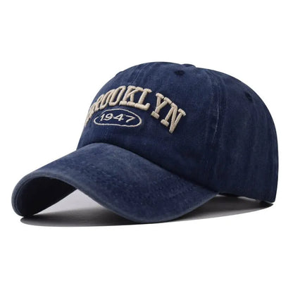 New Brooklyn Cotton Embroidered Baseball Hat Men'S And Women'S Hat Korean Version Hip-Hop Personality Cap