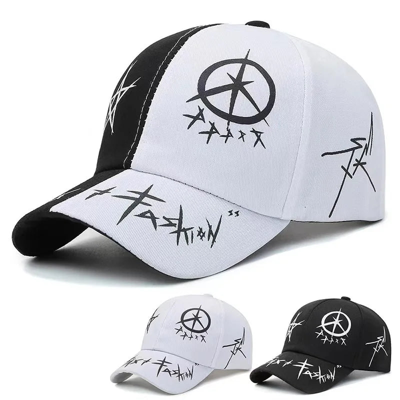 Unisex Letter Pattern Printing Snapback Baseball Caps Spring and Autumn Outdoor Adjustable Casual Hats Sunscreen Hat