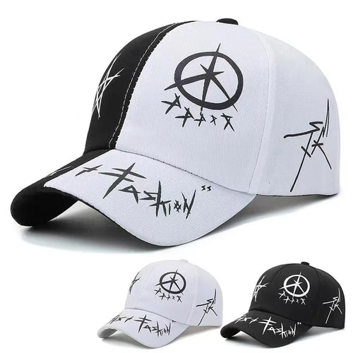 Unisex Letter Pattern Printing Snapback Baseball Caps Spring and Autumn Outdoor Adjustable Casual Hats Sunscreen Hat