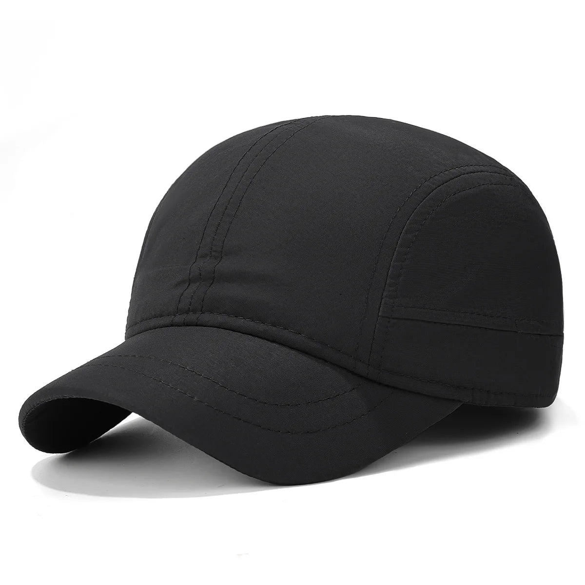 Full-seal flat-panel baseball cap with short brim, quick-dry, waterproof, open breathable sun hat, outdoor sports duckbill cap