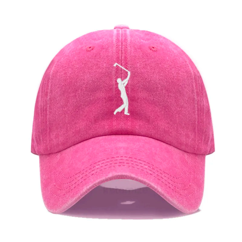Play Golf Embroidery Baseball Cap For Men Women Washed Cotton Dad Hat Adjustable Unisex Casual Sports Caps