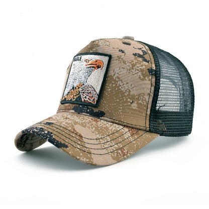 Fashion Trucker Caps With Embroidery Animals Patch Four Seasons Snapback Baseball Cap For Men Women Adjustable Visor Hat