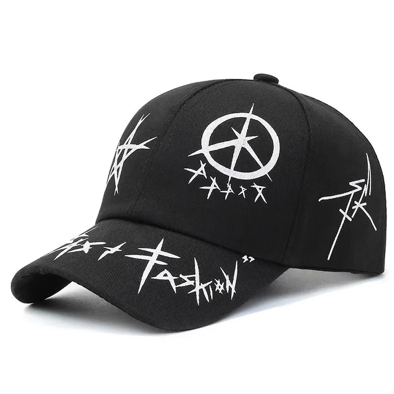Unisex Letter Pattern Printing Snapback Baseball Caps Spring and Autumn Outdoor Adjustable Casual Hats Sunscreen Hat