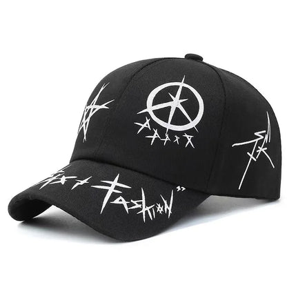 Unisex Letter Pattern Printing Snapback Baseball Caps Spring and Autumn Outdoor Adjustable Casual Hats Sunscreen Hat