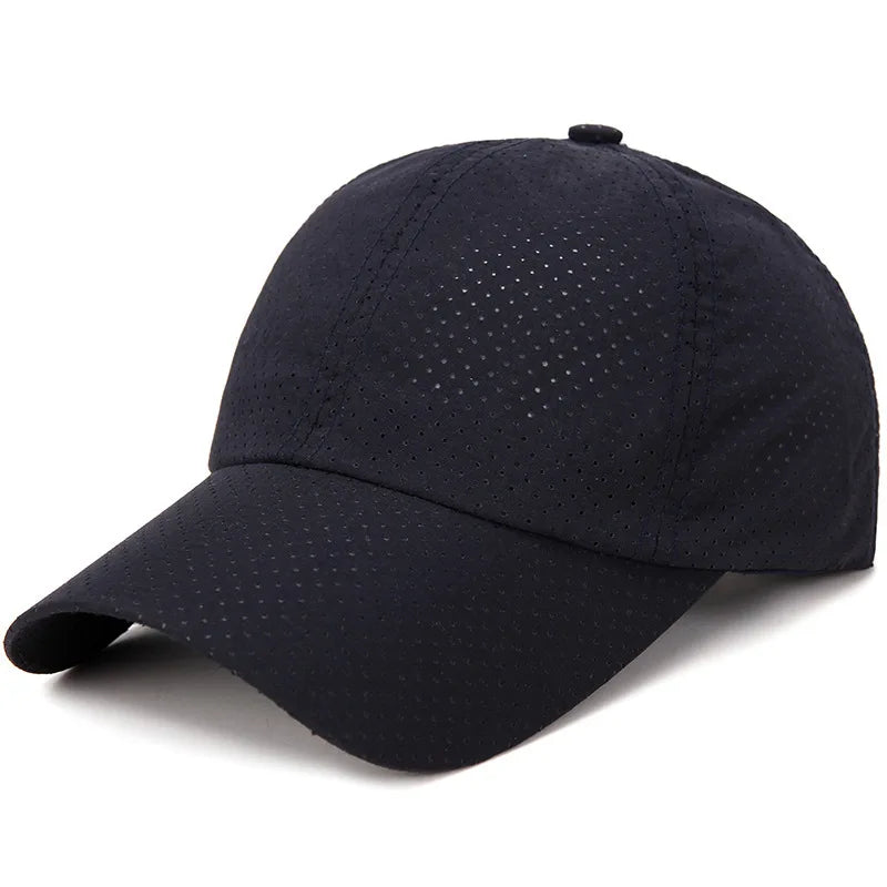 Summer Women Men Mesh Baseball Cap Snapback Sunhat Outdoor Breathable Golf Fishing Hats Quick Dry Waterproof Sport Sunscreen Hat