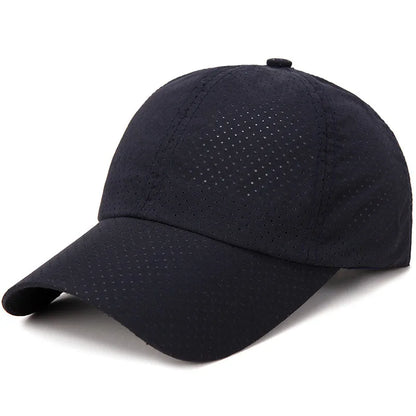 Summer Women Men Mesh Baseball Cap Snapback Sunhat Outdoor Breathable Golf Fishing Hats Quick Dry Waterproof Sport Sunscreen Hat