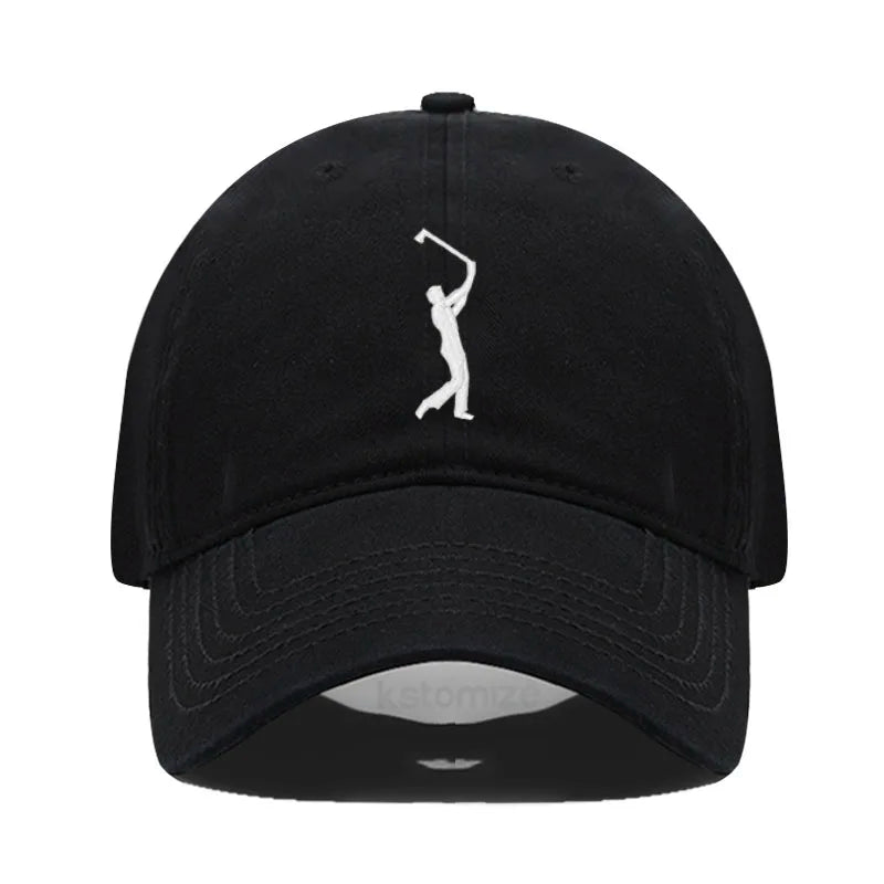Play Golf Embroidery Baseball Cap For Men Women Washed Cotton Dad Hat Adjustable Unisex Casual Sports Caps