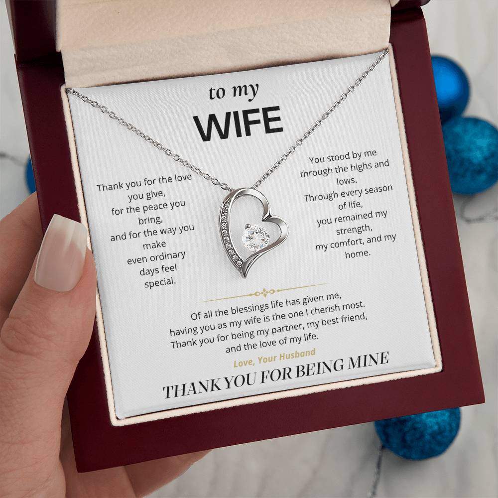 S2 - Thank You For Being Mine – Forever Love Necklace From Husband