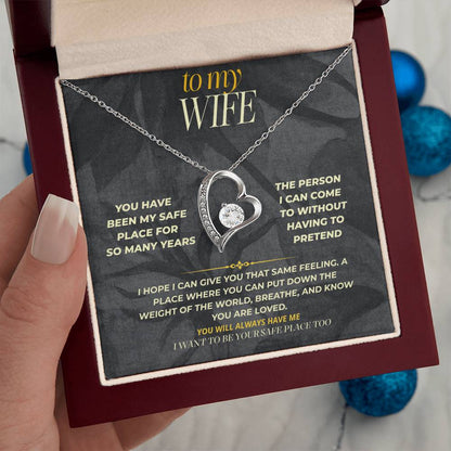 S156 - I Want To Be Your Safe Place Too – Forever Love Necklace From Husband
