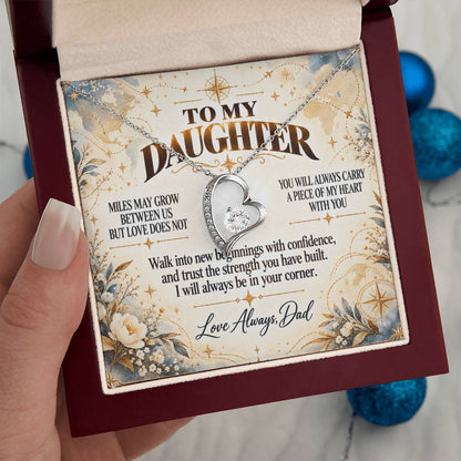 C344 - The Love Between A Father And Daughter Becomes A Legacy That Lives Beyond Every Season - Forever Love Necklace