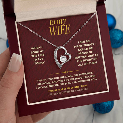 S118 - You Gave Me A Life I’m Proud Of – Forever Love Necklace From Husband