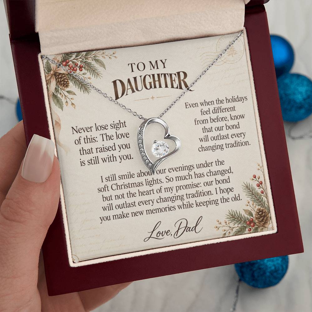 C559 - The Christmas Lights We Shared And A Memory That Time Cannot Take Away - Forever Love Necklace