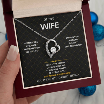 S34 - My Favorite Hello – Forever Love Necklace From Husband