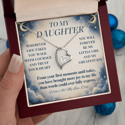 C277 - No Matter How Much You Grow There Will Always Be A Little Girl I Love Beyond Words - Forever Love Necklace