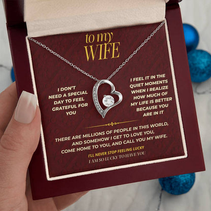 S112 - You Make Me Feel Lucky Every Day – Forever Love Necklace From Husband