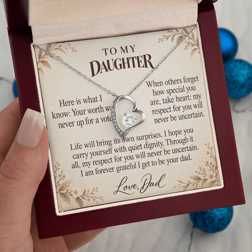 C675 - Wear Your Invisible Crown And The Words I Hope You Always Remember - Forever Love Necklace