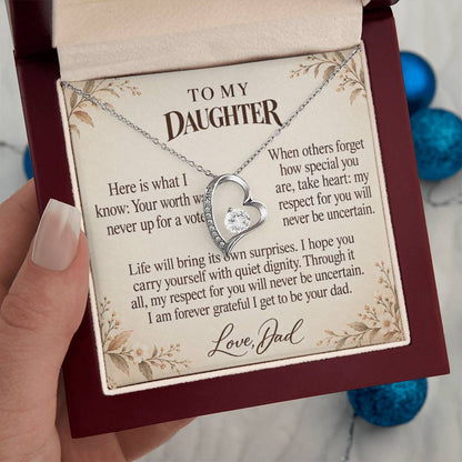 C675 - Wear Your Invisible Crown And The Words I Hope You Always Remember - Forever Love Necklace